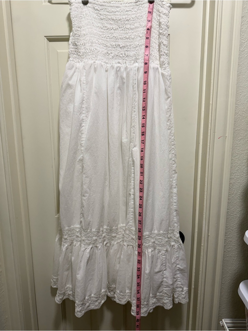 Kimchi Blue White Smocked Strapless Dress - Picture 6 of 6